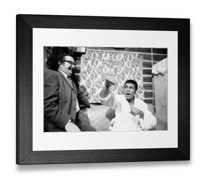 Framed Print : Muhammad Ali in Deer Lake Pennsylanvia. January 1974 Framed Print : Muhammad Ali in Deer Lake Pennsylanvia. January 1974