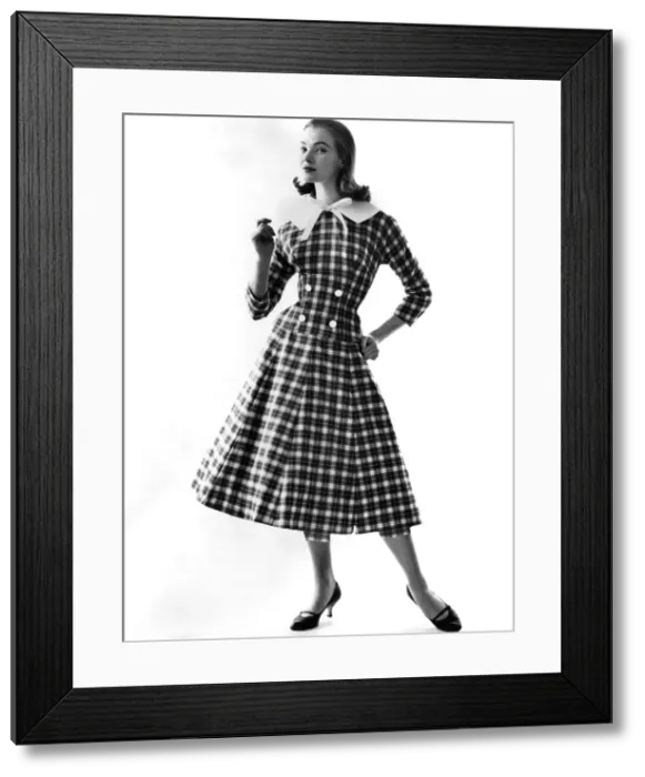 Framed Print : Clothing Fashion 1957. November 1957 P021511 Framed Print : Clothing Fashion 1957. November 1957 P021511