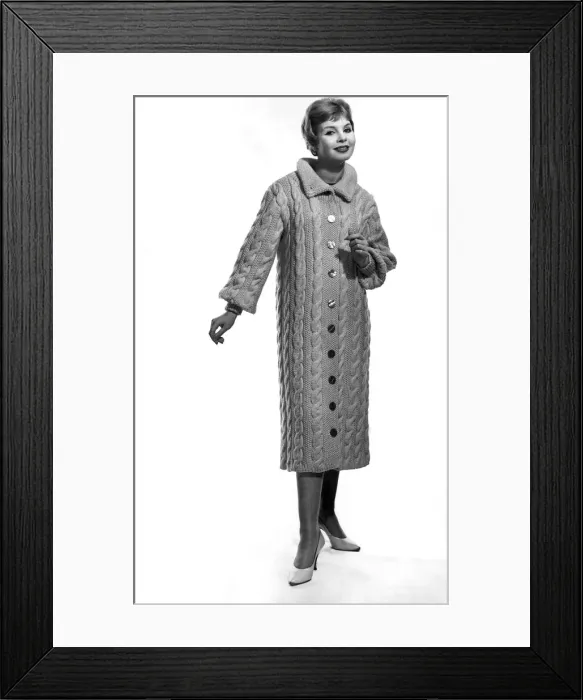 Framed Print : Reveille Fashions: Long Cable. April 1958 P025275