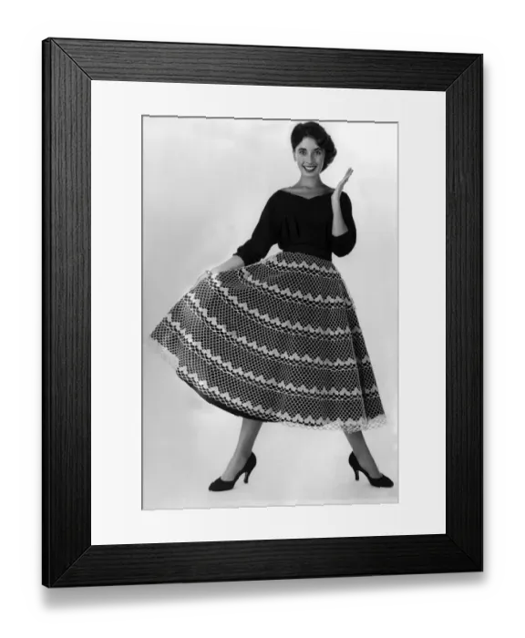 Framed Print : Clothing Fashion 1955. October 1955 P021271