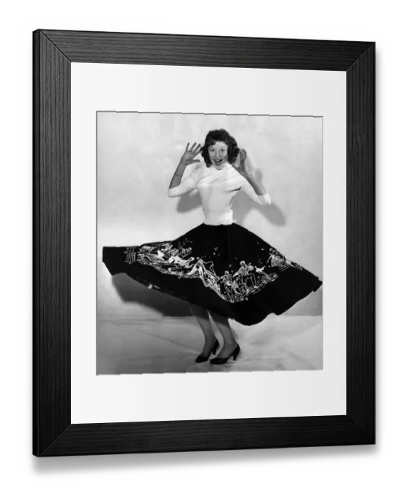 Framed Print : Clothing Fashion 1956: These are pictures of Miss Pat Laurence aged 17