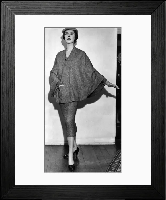 Framed Print : Clothing: Coats: Spring fashions Charles Creed - 1954, Melrose