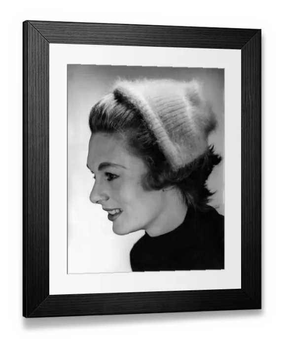 Framed Print : Clothing Fashion: Hats. October 1954 P022995
