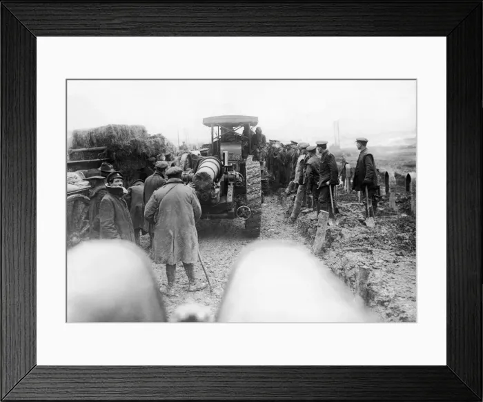 Framed Print : The road from from Auchonvillers to Beaumont Hamel clogged with transports Framed Print : The road from from Auchonvillers to Beaumont Hamel clogged with transports