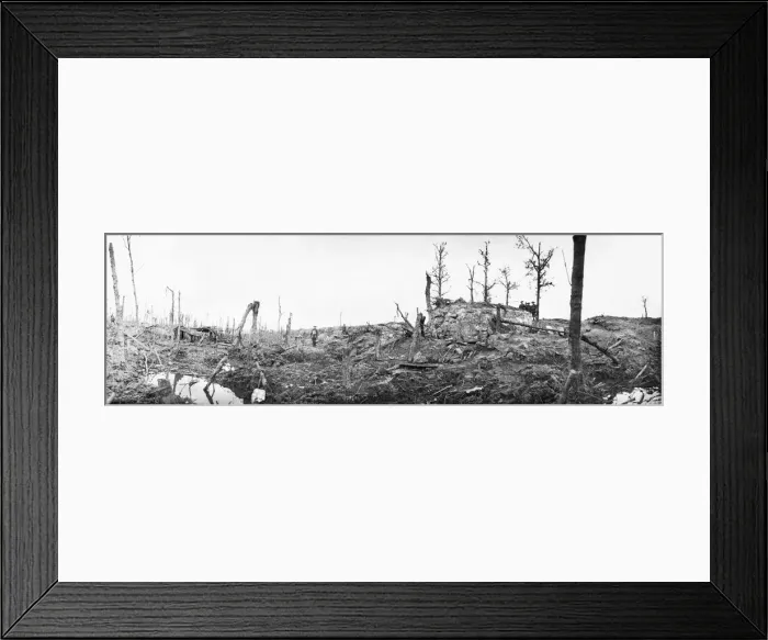 Framed Print : Battle of Messines Ridge. British troops viewing the smashed remains of a German bunker Framed Print : Battle of Messines Ridge. British troops viewing the smashed remains of a German bunker