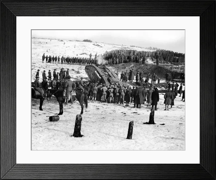 Framed Print : Demonstration of the tanks capabilities to US troops whilst training for the Western Framed Print : Demonstration of the tanks capabilities to US troops whilst training for the Western