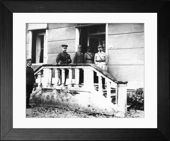 Framed Print : Allied Generals gather close to the frontline in Italy. May 1918 Framed Print : Allied Generals gather close to the frontline in Italy. May 1918