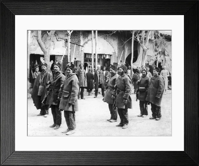 Framed Print : Persian Soldiers seen here on parade in Tehran 2nd April 1916 Framed Print : Persian Soldiers seen here on parade in Tehran 2nd April 1916