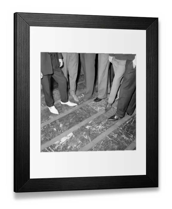 Framed Print : Teenager Fashions: Male Grooming: The teenage boys who go to the Ilford Palais have had