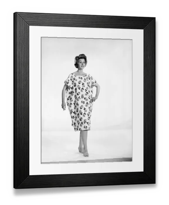 Framed Print : Clothing: Fashion: Beachwear: Woman wearing beach robe. Model: Valiere Shawloff Framed Print : Clothing: Fashion: Beachwear: Woman wearing beach robe. Model: Valiere Shawloff