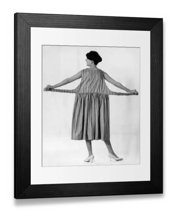 Framed Print : Clothing Fashions 1959: Jackie Jackson shows you the back view of our summer Tie-up dress