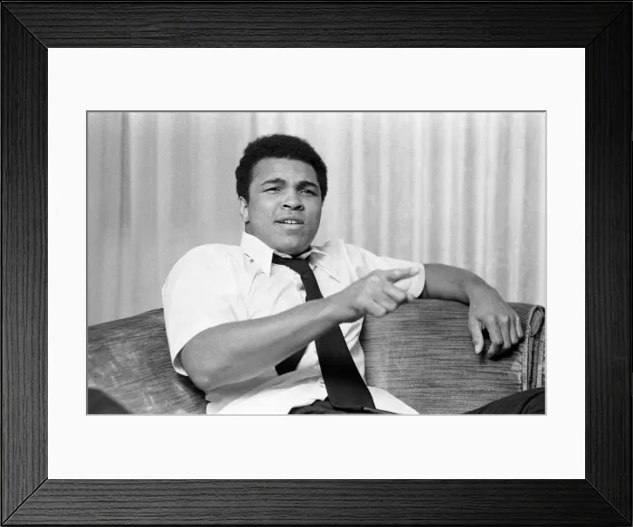 Framed Print : Muhammad Ali at a press conference for his upcoming fight with Joe Bugner Framed Print : Muhammad Ali at a press conference for his upcoming fight with Joe Bugner
