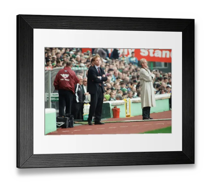 Framed Print : Celtic 1-0 Motherwell, league match at Celtic Park, Saturday 12th October 1996 Framed Print : Celtic 1-0 Motherwell, league match at Celtic Park, Saturday 12th October 1996