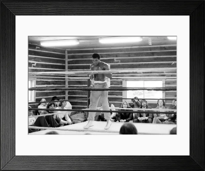 Framed Print : Muhammad Ali training at his camp in Deer Lake Pennsylvania January 1974