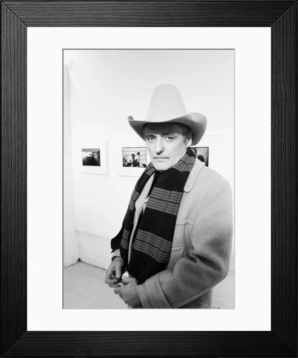 Framed Print : Dennis Hopper US Film director and actor seen here at the Triangle Cinema in Aston