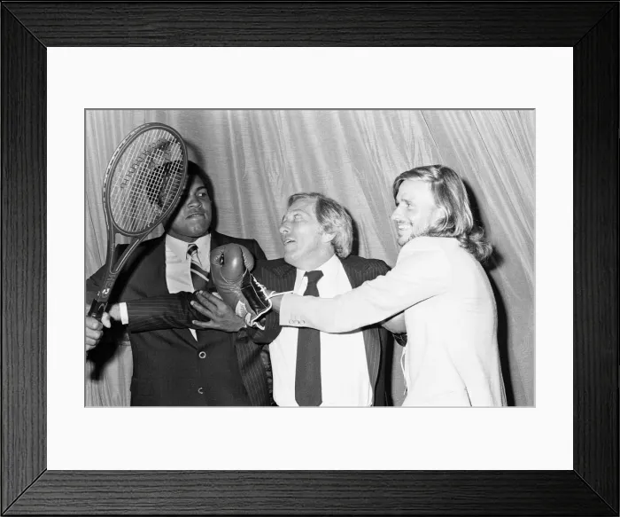 Framed Print : Muhammad Ali at WImbledon Tennis 12th Day 7th July 1979 Framed Print : Muhammad Ali at WImbledon Tennis 12th Day 7th July 1979