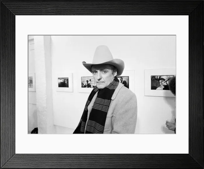 Framed Print : Dennis Hopper US Film director and actor seen here at the Triangle Cinema in Aston Framed Print : Dennis Hopper US Film director and actor seen here at the Triangle Cinema in Aston