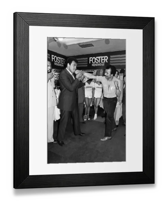 Framed Print : Muhammad Ali Visiting the Bull Ring Shopping Centre in Birmingham Framed Print : Muhammad Ali Visiting the Bull Ring Shopping Centre in Birmingham