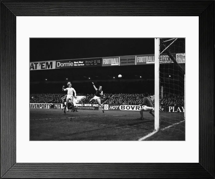 Framed Print : Andy Lochhead scores for Aston Villa, at Villa Park during the second leg League Cup semi Framed Print : Andy Lochhead scores for Aston Villa, at Villa Park during the second leg League Cup semi