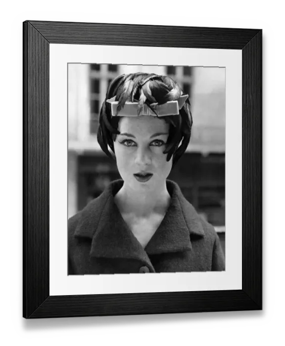 Framed Print : Clothing-Fashion: Hats: Milliners in Paris and London are designing hats that allow room Framed Print : Clothing-Fashion: Hats: Milliners in Paris and London are designing hats that allow room