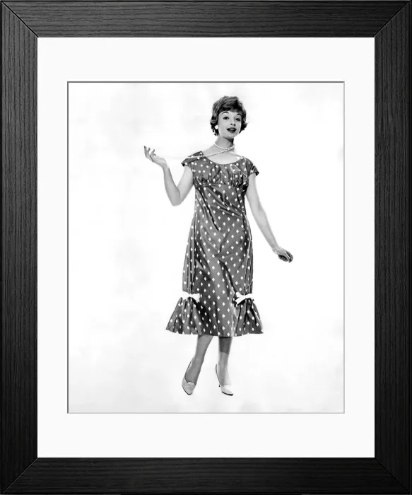 Framed Print : Reveille Fashions: Annie Grant. May 1958 P006890 Framed Print : Reveille Fashions: Annie Grant. May 1958 P006890