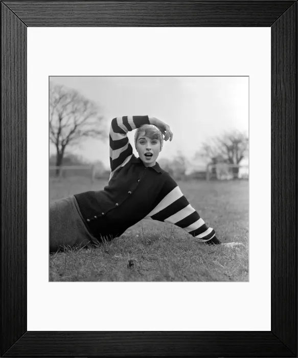 Framed Print : Clothing: Sweater fashions. March 1958 K1994 Framed Print : Clothing: Sweater fashions. March 1958 K1994