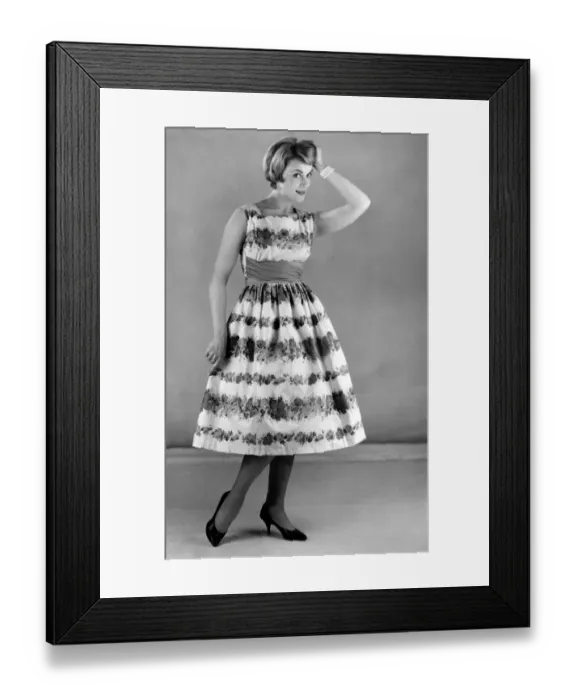 Framed Print : Clothing Fashions: May 1959 P025327 Framed Print : Clothing Fashions: May 1959 P025327