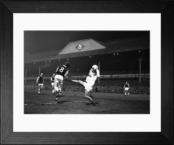 Framed Print : Aston Villa attempt on goal during the during the League Cup second leg semi final match Framed Print : Aston Villa attempt on goal during the during the League Cup second leg semi final match