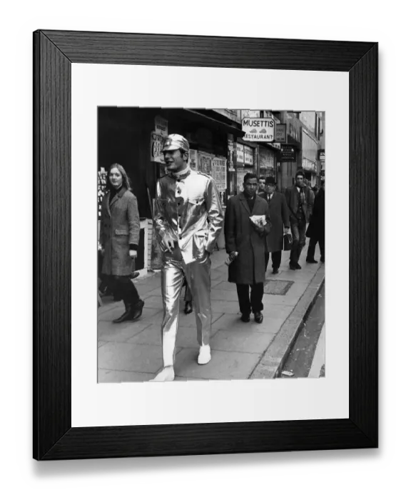 Framed Print : Clothing: Fashion: Menswear Suits: Girls have been going wild about silver so it was