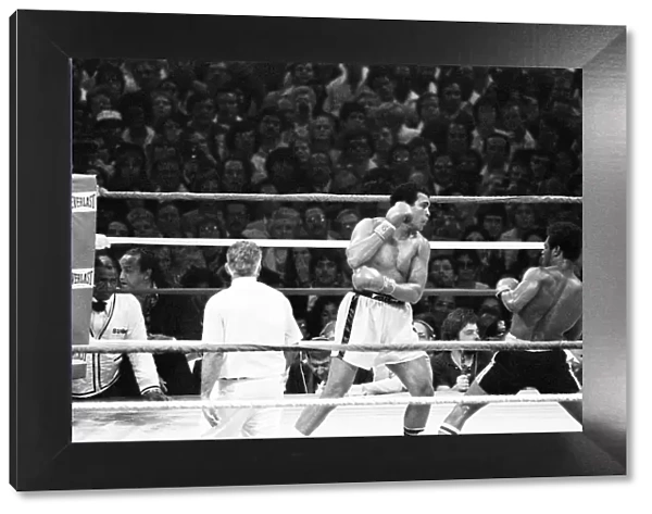 Muhammad Ali in his second match with Leon Spinks, at the Louisiana Superdome