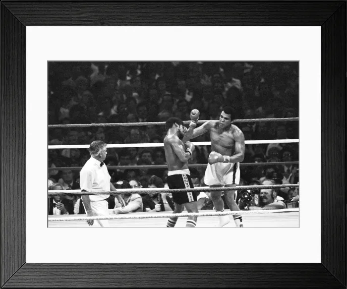 Framed Print : Muhammad Ali in his second match with Leon Spinks, at the Louisiana Superdome