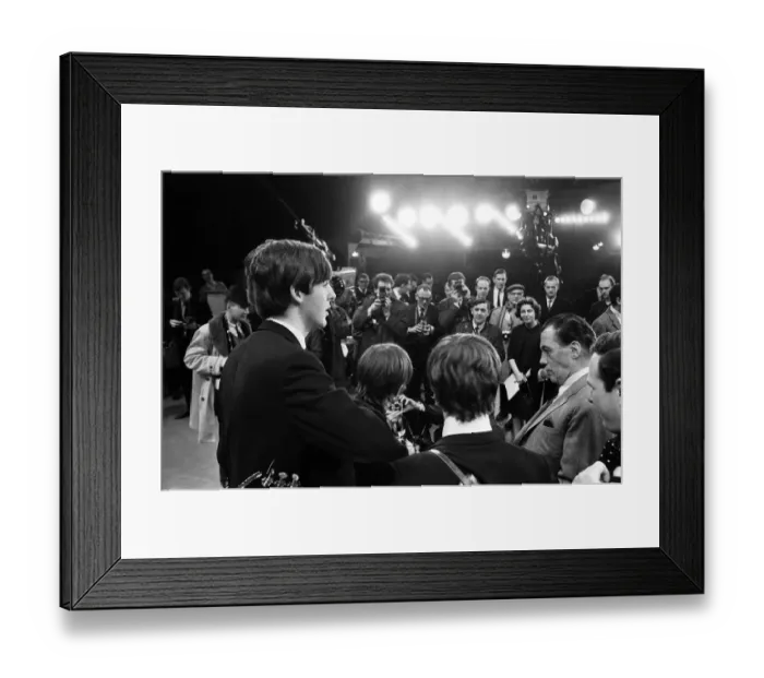 Framed Print : The Beatles, in the Studio of CBSs Ed Sullivan Show