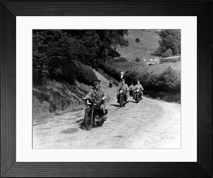 Framed Print : World War Two - Second World War - Recruits of the new mechanised unit of the Military Framed Print : World War Two - Second World War - Recruits of the new mechanised unit of the Military