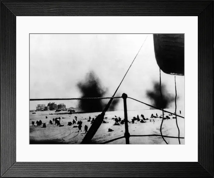 Framed Print : World War Two - Second World War - Bombs from German dive bombers explode during Framed Print : World War Two - Second World War - Bombs from German dive bombers explode during