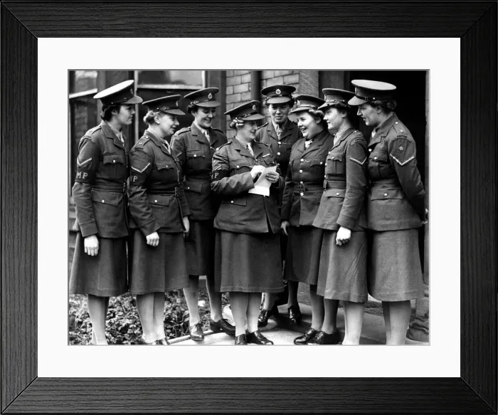 Framed Print : World War Two - Second World War - ATS (Auxiliary Territorial Service) Military Police Framed Print : World War Two - Second World War - ATS (Auxiliary Territorial Service) Military Police