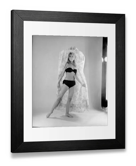 Framed Print : Clothing: Fashion: Beachwear: Model wearing beachwrap tent. 1966 Framed Print : Clothing: Fashion: Beachwear: Model wearing beachwrap tent. 1966