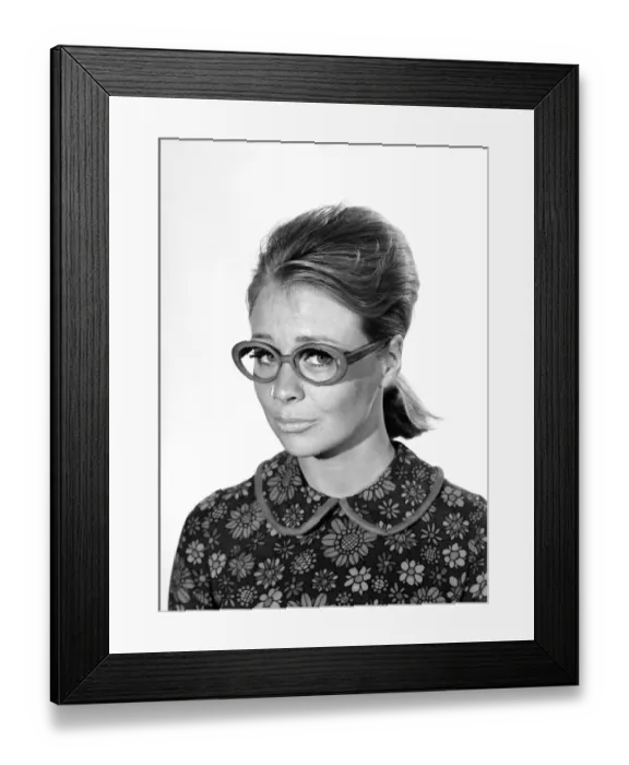 Framed Print : Clothing: Fashion: Spectacle Frames: Woman seen here modelling the latest fashionable