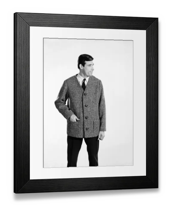 Framed Print : Clothing: Fashion: Menswear: Man wearing tweed Jacket. Model Peter Anthony Framed Print : Clothing: Fashion: Menswear: Man wearing tweed Jacket. Model Peter Anthony