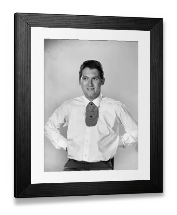 Framed Print : Clothing: Fashion: Menswear: Man wearing shirt and tie. Model: Mike Lester Framed Print : Clothing: Fashion: Menswear: Man wearing shirt and tie. Model: Mike Lester