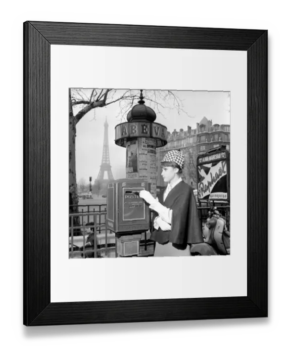 Framed Print : Clothing: Fashion: Paris: Woman modelling cape and cape in Paris. May 1963 B1612H-004 Framed Print : Clothing: Fashion: Paris: Woman modelling cape and cape in Paris. May 1963 B1612H-004