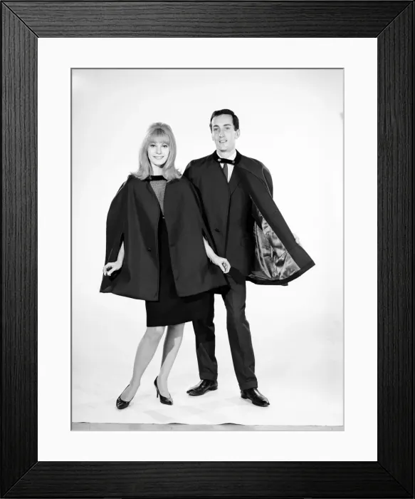 Framed Print : Clothing: Fashion: Capes: His and her capes. Models: Jerry Thompson and Daphne Vincent Framed Print : Clothing: Fashion: Capes: His and her capes. Models: Jerry Thompson and Daphne Vincent