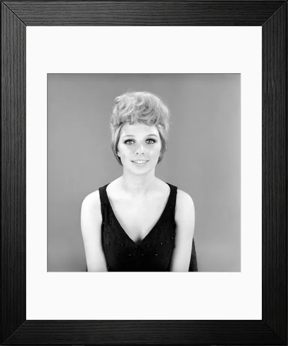 Framed Print : Fashion: Hair styles: Model wearing hair coil fashion item. 1966 Framed Print : Fashion: Hair styles: Model wearing hair coil fashion item. 1966