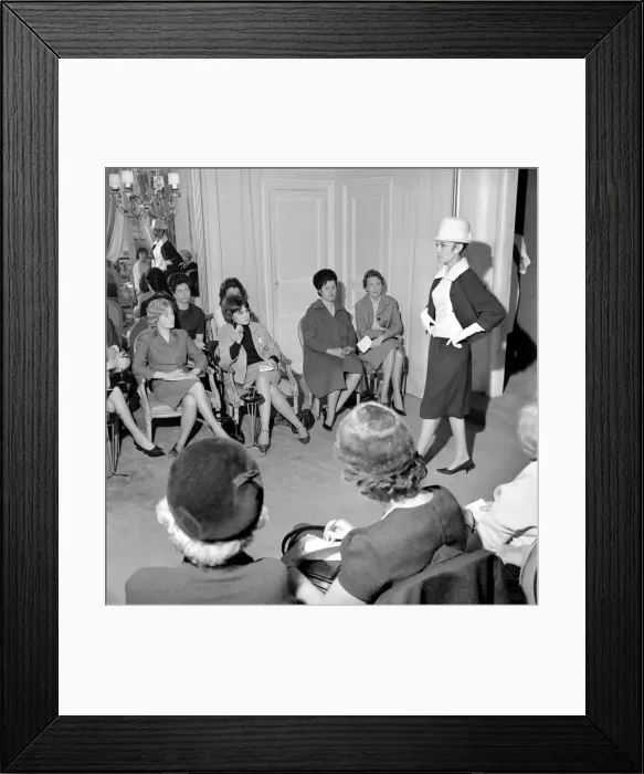Framed Print : Clothing: Fashion: Paris: Fashion show at the Paris fashion house of Heim-Jeunes Filles