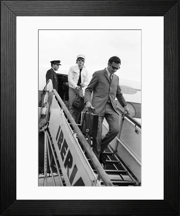 Framed Print : The Beatles at London Heathrow Airport, Sunday 4th July 1965 Framed Print : The Beatles at London Heathrow Airport, Sunday 4th July 1965