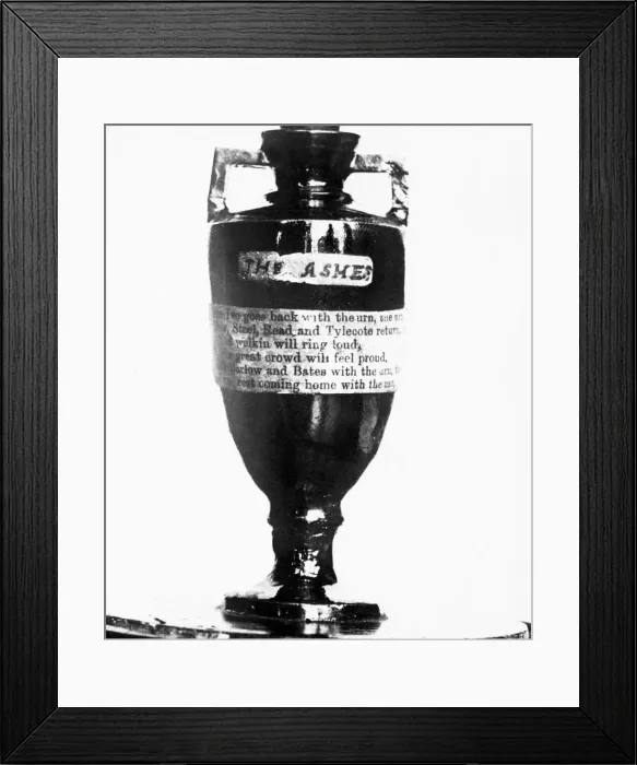 Framed Print : The Ashes trophy, competed for by England and Australia. 19th August 1953 Framed Print : The Ashes trophy, competed for by England and Australia. 19th August 1953
