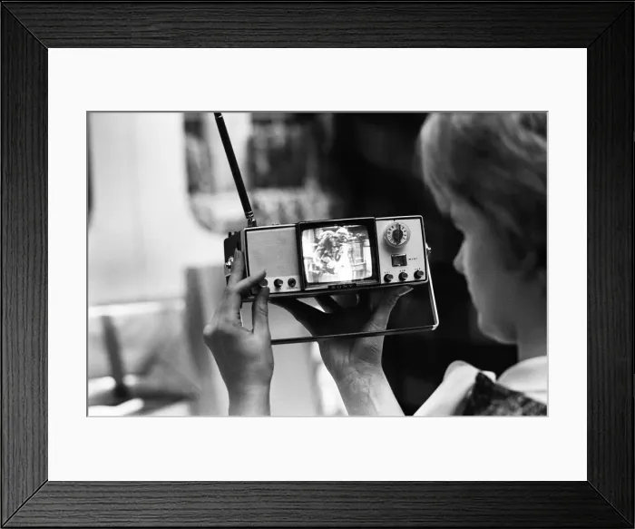 Framed Print : She Watched TV on her way home! New York Secretary Connie Heald, aged 20 Framed Print : She Watched TV on her way home! New York Secretary Connie Heald, aged 20