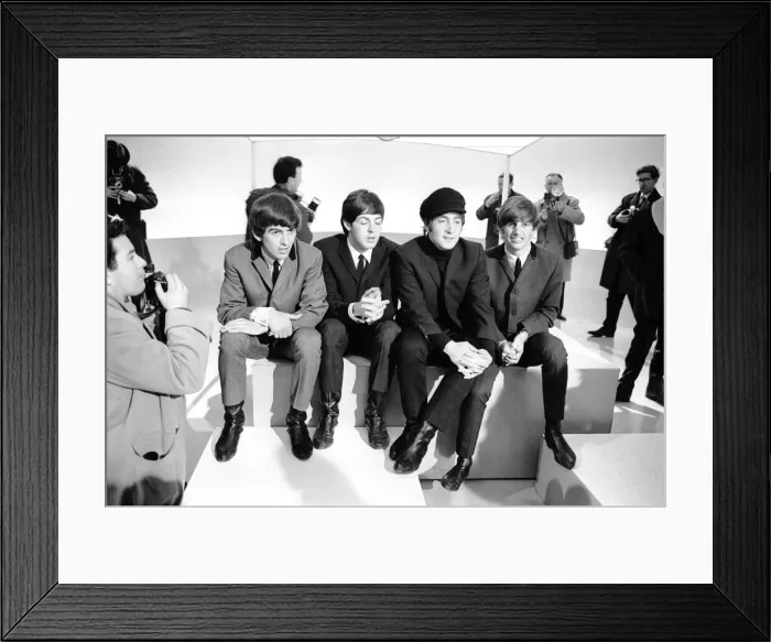 Framed Print : The Beatles at Teddington TV Studios. Recording music and comedy sequences for ABC-TV