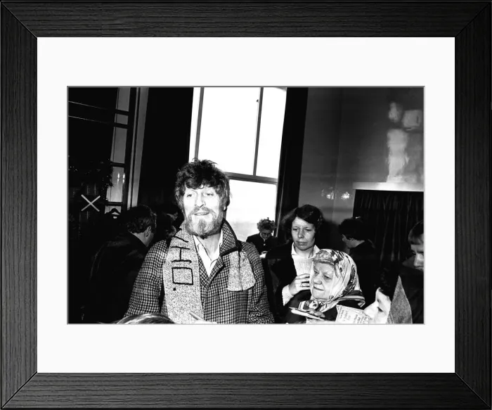 Framed Print : Actor Tom Baker opening the Christmas Fair at Christ Church in North Shields on 27th Framed Print : Actor Tom Baker opening the Christmas Fair at Christ Church in North Shields on 27th