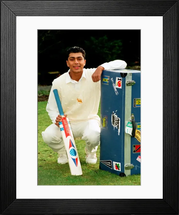 Framed Print : England Under 19 Cricketer Anurag Singh from Broadway Walsall has returned from a tour in