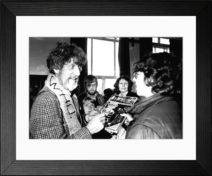 Framed Print : Actor Tom Baker opening the Christmas Fair at Christ Church in North Shields on 27th Framed Print : Actor Tom Baker opening the Christmas Fair at Christ Church in North Shields on 27th